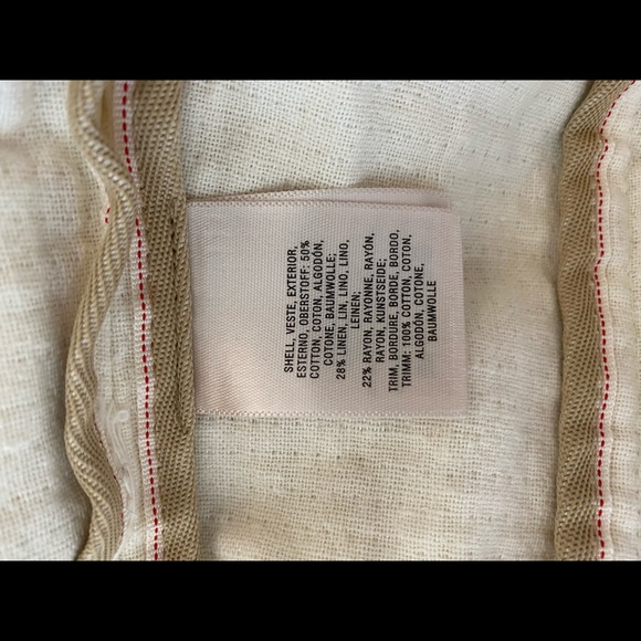 Linen sleeveless coat from Anthropologie - Picture 9 of 9